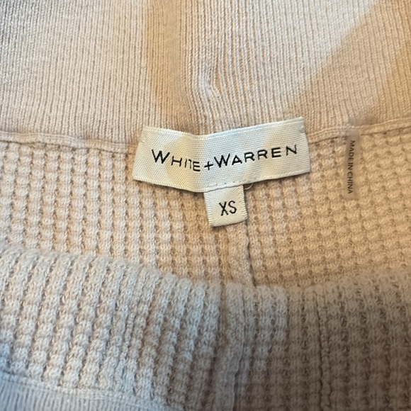 White + Warren XS Waffle Knit Lounge Pants Joggers. Cream. Heavyweight - Picture 2 of 10